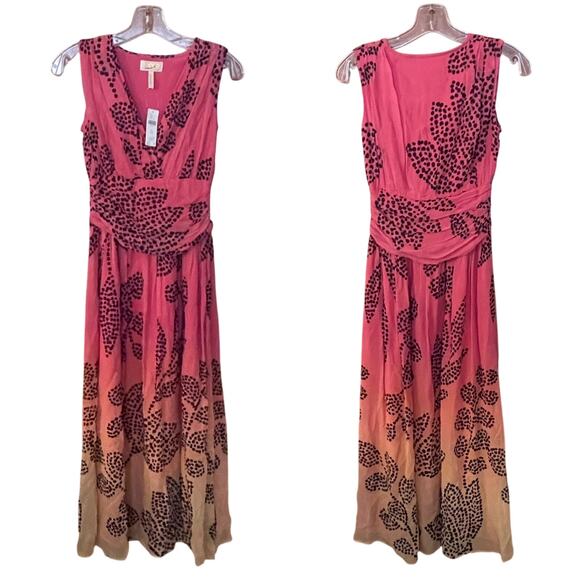 Anthropologie Verb by Pallavi Singhee V-Neck Ombre Maxi Dress Size XXS - Picture 3 of 10